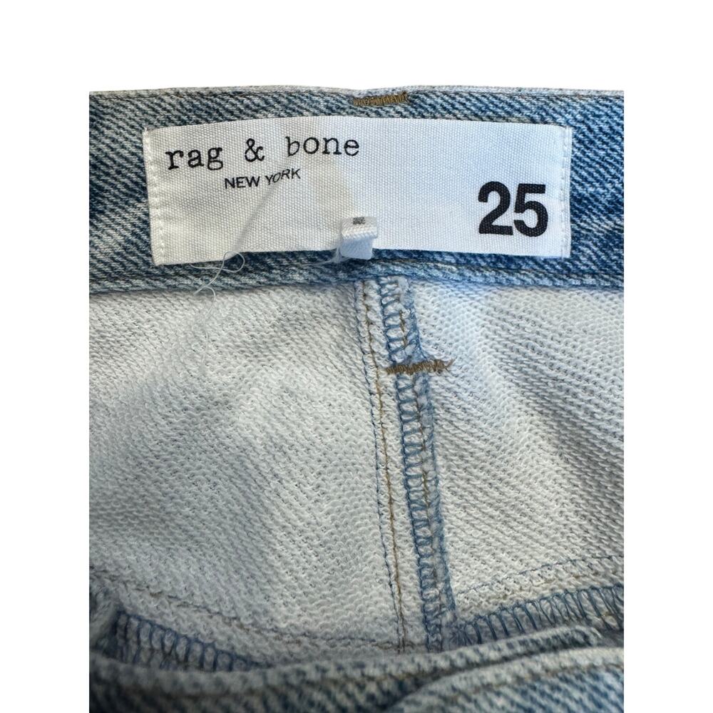 Rag & Bone Miramar Printed Jeans Light Wash Size 25 Wide Leg High Rise - Picture 4 of 6